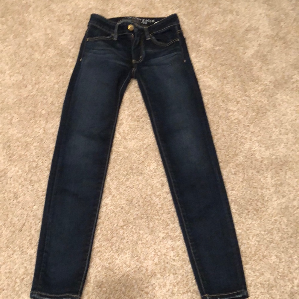 Dark blue jeans